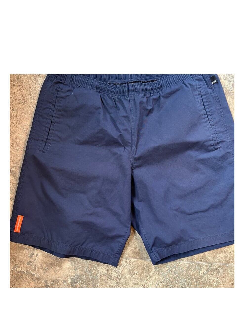 Nike Shorts, Navy Blue Elastic Waist Cotton Blend Shorts, Men's size XL